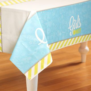 Girls Only Party Plastic Tablecover