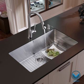Vigo Stainless Steel Rust free Undermount Kitchen Sink Faucet Combo Set