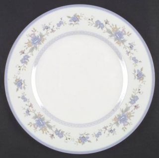 Nikko Claremont Dinner Plate, Fine China Dinnerware   Bone,Blue Band,Multicolor