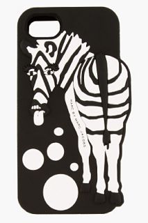 Marc By Marc Jacobs Black Silicone Raised Animals Zebra Iphone 5 Case