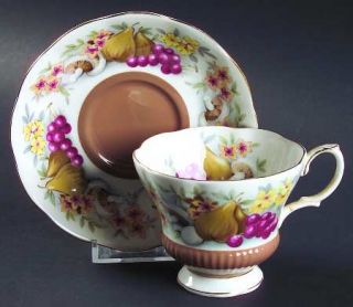 Royal Albert Country Fayre Series Footed Cup & Saucer Set, Fine China Dinnerware