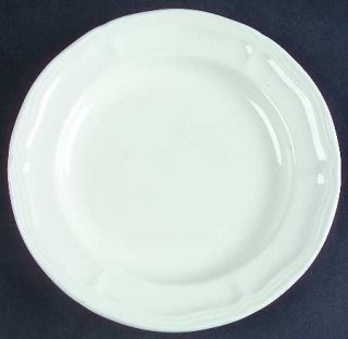 Thomson Bianca Salad Plate, Fine China Dinnerware   All White, Embossed, No Trim