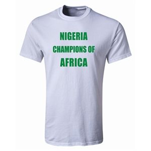Euro 2012   Nigeria 2013 Champions of Africa T Shirt (White)