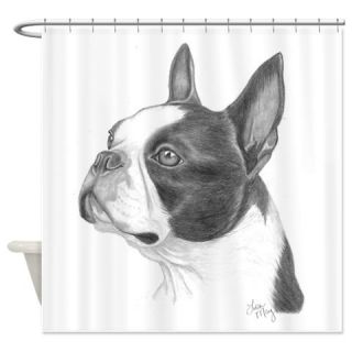  Boston Terrier Shower Curtain  Use code FREECART at Checkout