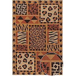 Handmade Contemporary Flora Collection Rug (8 Square) (MultiPattern AnimalMeasures 0.1875 inch thickTip We recommend the use of a non skid pad to keep the rug in place on smooth surfaces.All rug sizes are approximate. Due to the difference of monitor co