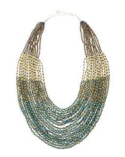 Mixed Crystal Multi Strand Necklace