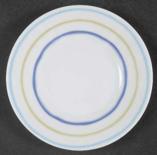 Crate & Barrel China Spin Bread & Butter Plate, Fine China Dinnerware   Blue,Gre