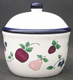 Princess House Orchard Medley Butter Tub & Lid, Fine China Dinnerware   Fruit On