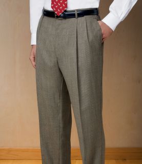 Executive Wool Pleated Front Tic Weave Trousers  Sizes 44 48 JoS. A. Bank