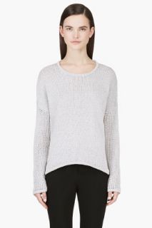 Helmut Lang Grey Knit Crewneck Sweater