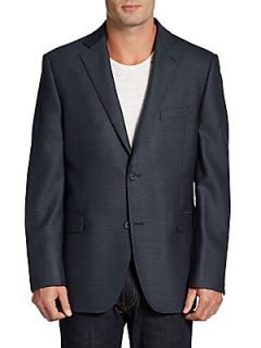 Wool Two Button Sportcoat/Slim Fit   Blue