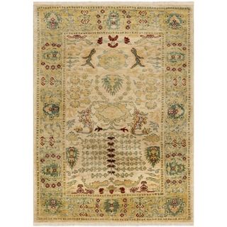 Safavieh Hand knotted Peshawar Vegetable Dye Ivory/ Gold Wool Rug (4 X 6)