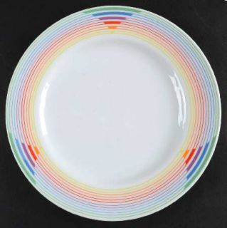 International Rings Salad Plate, Fine China Dinnerware   Green,Blue,Purple,Red,O