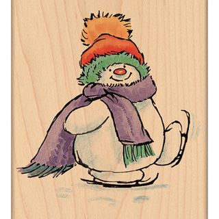 Penny Black Mounted Rubber Stamp 2.75x2.75 skating Snowy