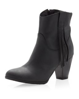 Fray Tassel Boot, Black