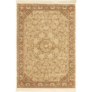 Persian Silk Cream Rug (33 X 47)