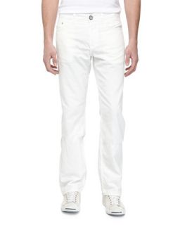 Cali Lightweight Canvas Pants, White Cotton