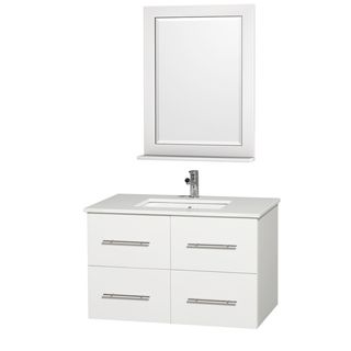 Centra White 36 inch Single Bathroom Vanity Set