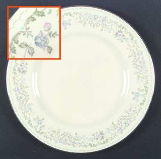 Pickard Morning Mist Dinner Plate, Fine China Dinnerware   Flowers & Scrolls
