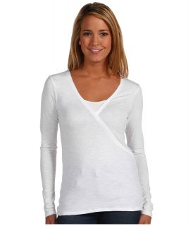 Horny Toad Oblique V Womens Long Sleeve Pullover (White)