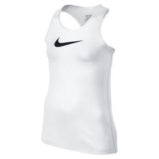 Nike Pro Core Fitted Girls Tank Top   White