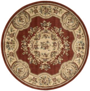 Aubusson Collection Rust Rug (53 Round)
