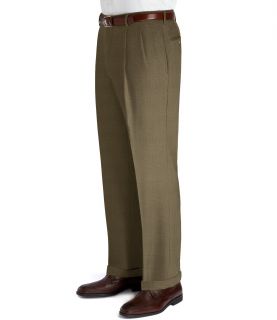 Executive Patterned Wool Trousers  Pleated Front JoS. A. Bank
