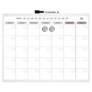 Quartet Magnetic Dry Erase Calendar Planner (White frameModel CLQRT22475Dimensions 14 inches long x 11.4 inches wide x 0.6 inch high )