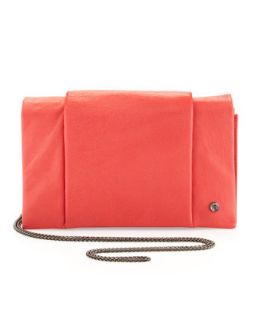 Leather Chain Wallet, Guava