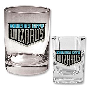 hidden KC Wizards Rocks Glass and Square Shot Glass Set