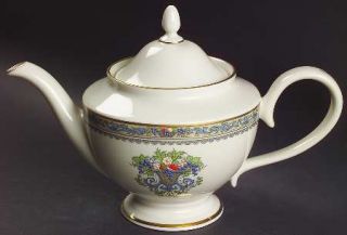 Lenox China Autumn (Newer, Gold Backstamp) 1999 Shape Teapot & Lid, Fine China D