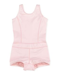 Gym Tank Short Dance Bodysuit, Pink, 7 14