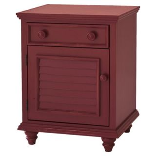 John Boyd Designs Outer Banks 1 Drawer Nightstand OB NS01 Finish Red