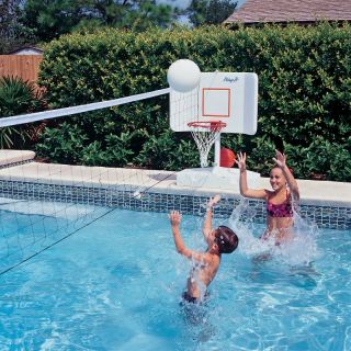 Swimming Pool Basketball and Volleyball Combo Set Multicolor   46750 WISS 127