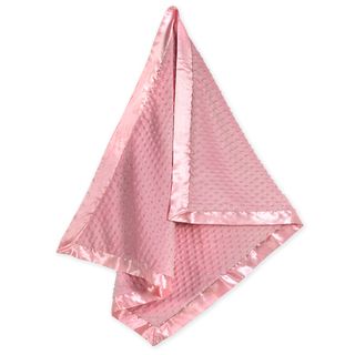 Sweet Jojo Designs Super Soft Pink Minky Dot And Satin Baby Blanket (100 percent microsuede and satinCare instructions Machine washable, hand wash, air dry/tumble dryDimensions 30 inches high x 36 inches wideThe digital images we display have the most a