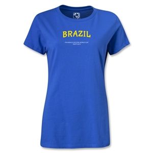 Brazil FIFA Beach World Cup 2013 Womens T Shirt (Royal Blue)