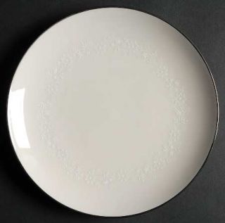 Noritake Montblanc Salad Plate, Fine China Dinnerware   White Flower Band On Ivo