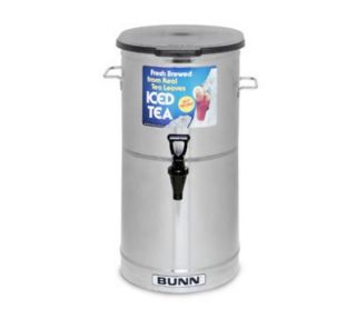 BUNN O Matic TDO 4 Iced Tea Dispenser, Oval, Brew Through Plastic Lid, 4 Gallon