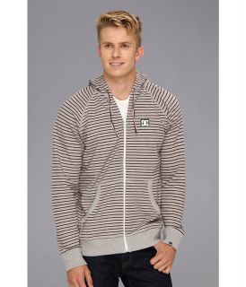 DC Cage Stripe Full Zip Sweatshirt Mens Sweatshirt (Gray)