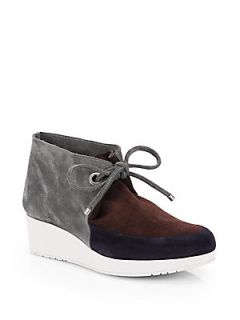 Robert Clergerie Suede Lace Up Ankle Boots   Color