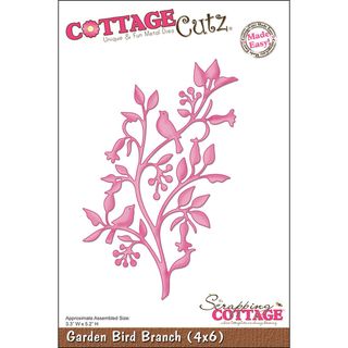 Cottagecutz Die 4x6 garden Bird Branch Made Easy