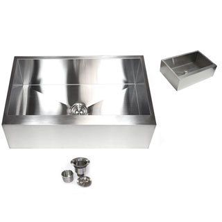 36 inch Stainless Steel 16 gauge Farmhouse Single Bowl Flat Apron Kitchen Sink And Accessories