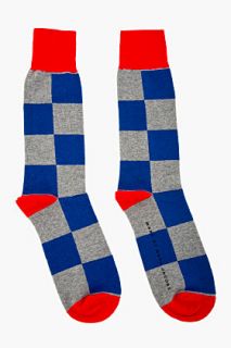 Marc By Marc Jacobs Blue Check Socks