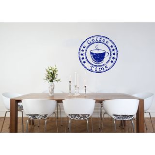 Cup Of Coffee Smoke Stamp Blue Vinyl Sticker Wall Decal (Glossy blueTheme Coffee cup stamp Materials VinylIncludes One (1) wall decalEasy to apply; comes with instructions Dimensions 25 inches wide x 35 inches longAll measurements are approximate. )