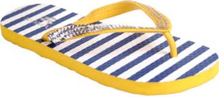 Womens Nomad Flare   Yellow Stripe Thong Sandals