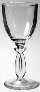 Heisey Lariat (Heavy, Pressed) Wine Glass   Stem #1540, Loop Design, Heavy/Press