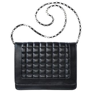 Mossimo Quilted Crossbody Handbag with Chain Strap   Black