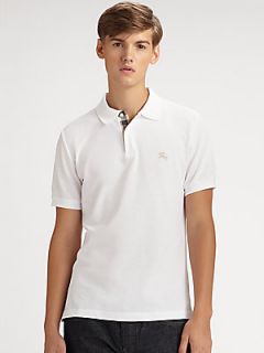 Burberry Brit Modern Fit Polo   White
