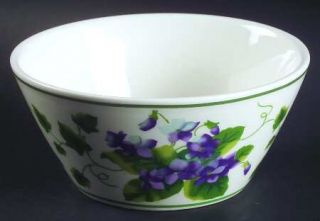 Waverly Sweet Violets Coupe Cereal Bowl, Fine China Dinnerware   Violets,Green L