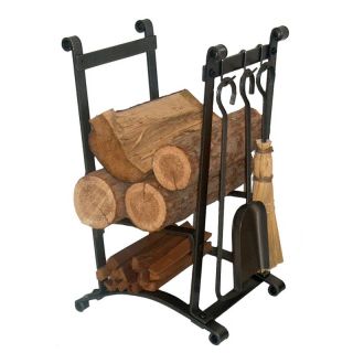 Enclume Design Compact Curved Log Rack with Tools Multicolor   LR16